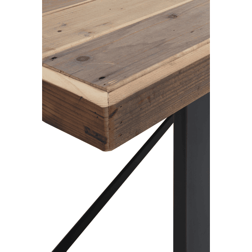 Mesa De Comedor De Madera Reciclada 180X90 Con Base De Metal