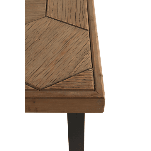Mesa de madeira de freixo lavada branca 178X90 com pernas de metal
