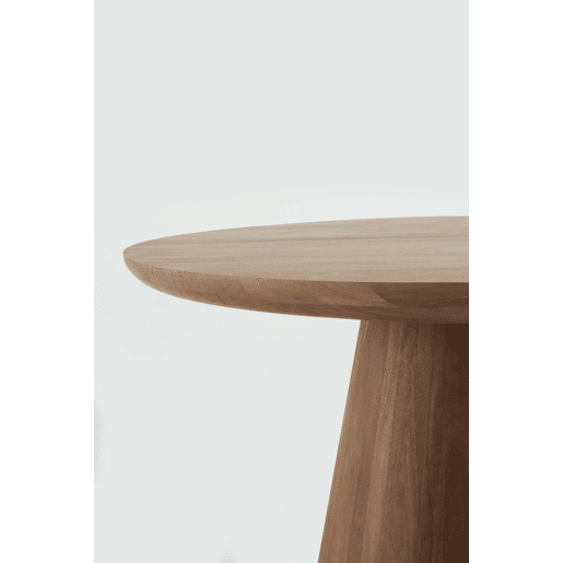 Mesa De Madeira Jambul Natural Com Pé Central 120 Diâmetro
