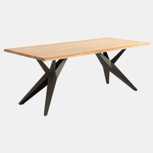 Mesa De Jantar Em Madeira De Acácia Maciça Com Mais De 35 Mm De Espessura