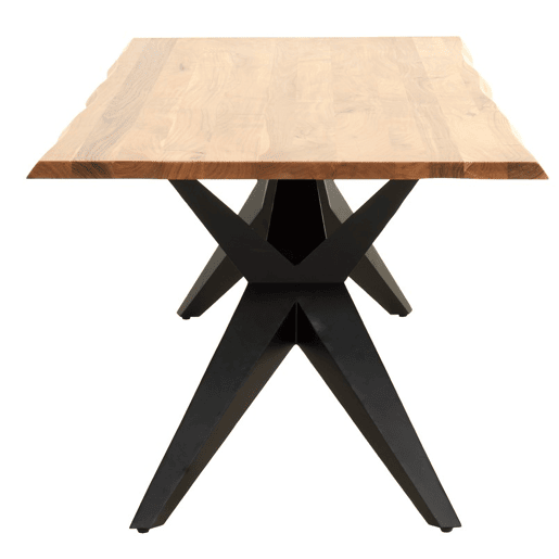Mesa De Jantar Em Madeira De Acácia Maciça Com Mais De 35 Mm De Espessura