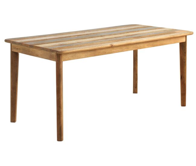 Mesa de Comedor de Madera Maciza de Mango Gris 170X90