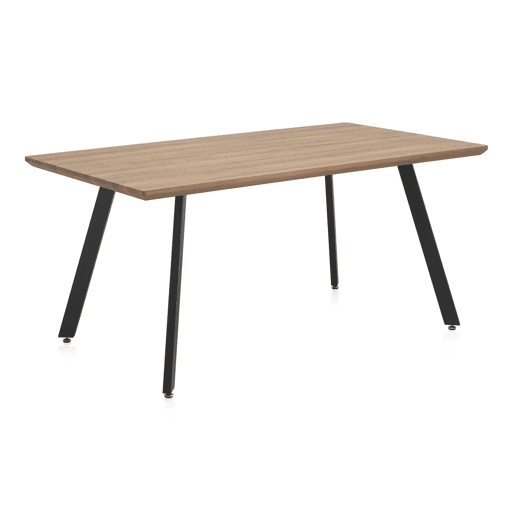 Mesa de melamina efeito madeira com pernas de metal 160X90X75 cm
