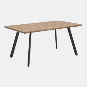 Mesa de melamina efeito madeira com pernas de metal 160X90X75 cm