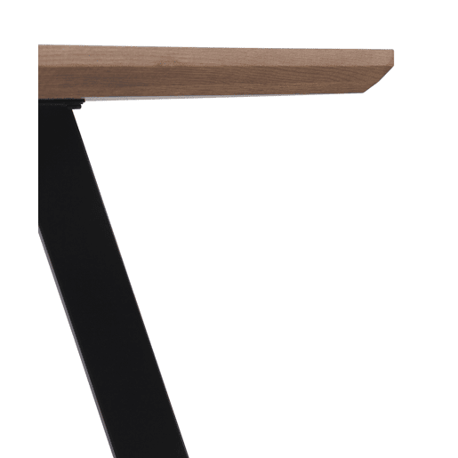 Mesa de melamina efeito madeira com pernas de metal 160X90X75 cm