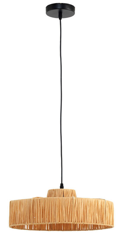 Lámpara de techo de fibra natural
