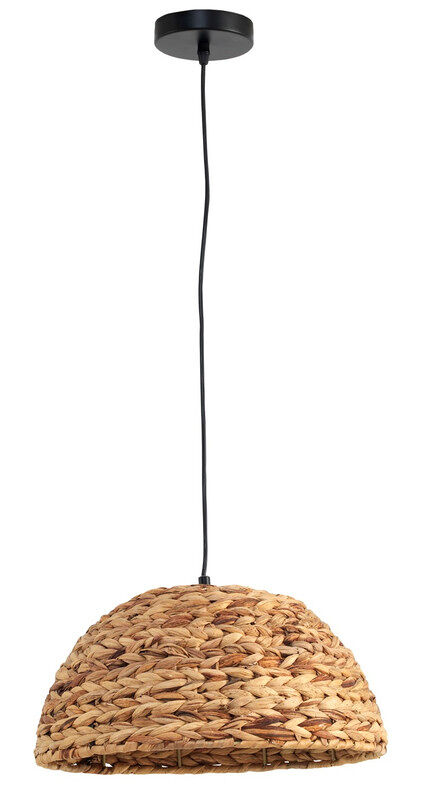 Lámpara de techo de fibra natural