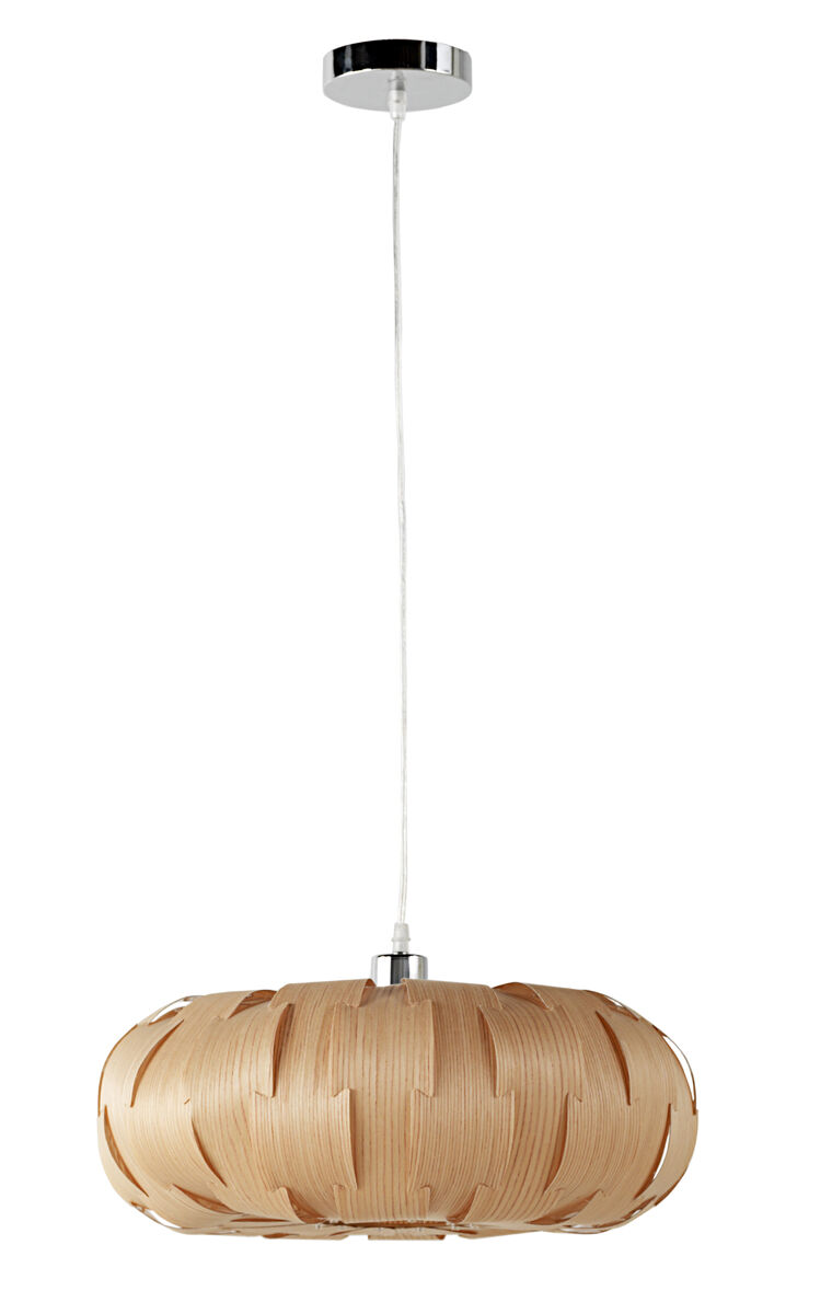 Lámpara de techo de madera y metal