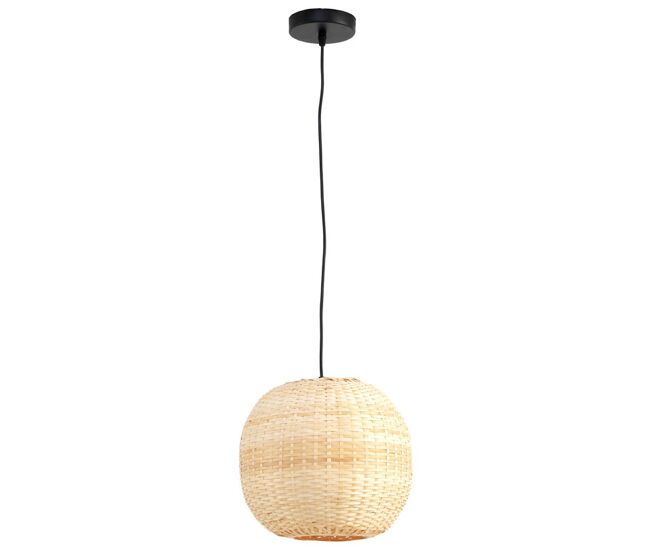 Lámpara de techo de fibra natural