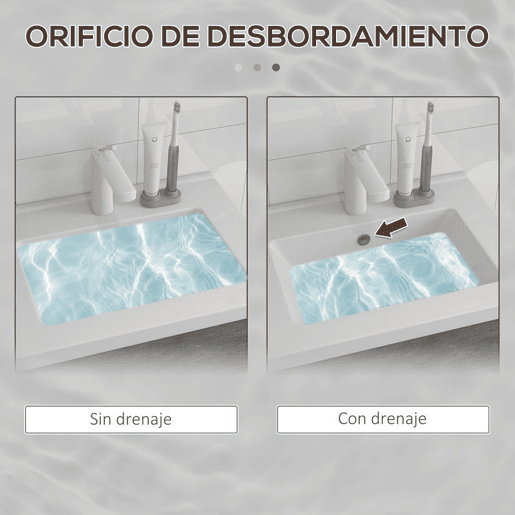 kleankin Móvel Casa de Banho com Lavatório Cerâmico Móvel Casa de Banho de Parede com 2 Portas e Prateleira Ajustável 60x45,5x60 cm Cinza