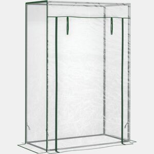 Outsunny Estufa com Porta Enrolável e Estrutura de Aço Estufa de Jardim Varanda Pátio para Cultivo de Plantas 100x50x150 cm Transparente