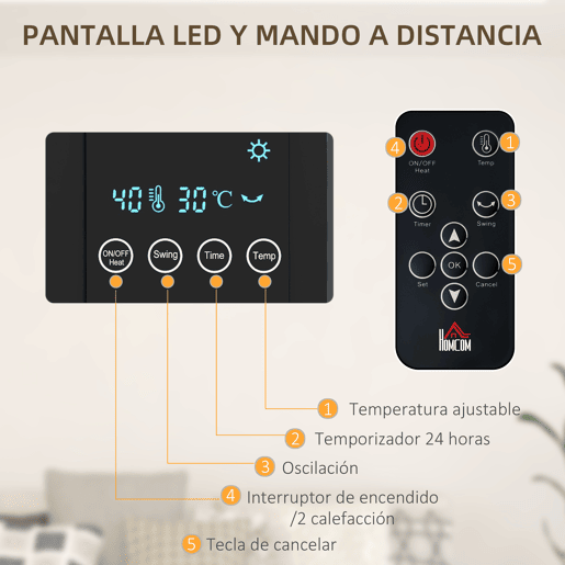 HOMCOM Aquecedor Elétrico de Parede 1000W2000W Aquecedor com Ecrã LED Controlo Remoto Termostato Temporizador para Áreas de 15-20 m² 54,5x12x21,5 cm Preto HOMCOM Aquecedor Elétrico de Parede 1000W2000W Aquecedor com Ecrã LED Controlo Remoto Termostato Temporizador para Áreas de 15-20 m² 54,5x12x21,5 cm Preto