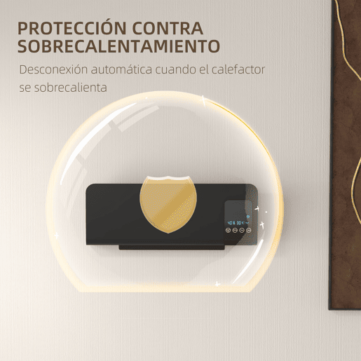 HOMCOM Aquecedor Elétrico de Parede 1000W2000W Aquecedor com Ecrã LED Controlo Remoto Termostato Temporizador para Áreas de 15-20 m² 54,5x12x21,5 cm Preto HOMCOM Aquecedor Elétrico de Parede 1000W2000W Aquecedor com Ecrã LED Controlo Remoto Termostato Temporizador para Áreas de 15-20 m² 54,5x12x21,5 cm Preto