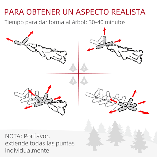 HOMCOM Árvore de Natal Artificial 180 cm com 240 Luzes LED Árvore de Natal com 618 Ramos Suporte de Aço e Formato Slim para Interior Ø68x180 cm Verde HOMCOM Árvore de Natal Artificial 180 cm com 240 Luzes LED Árvore de Natal com 618 Ramos Suporte de Aço e Formato Slim para Interior Ø68x180 cm Verde