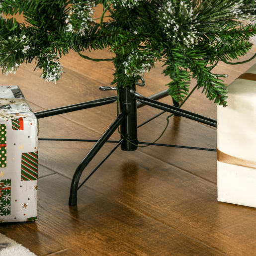 HOMCOM Árvore de Natal Artificial 180 cm com 240 Luzes LED Árvore de Natal com 618 Ramos Suporte de Aço e Formato Slim para Interior Ø68x180 cm Verde HOMCOM Árvore de Natal Artificial 180 cm com 240 Luzes LED Árvore de Natal com 618 Ramos Suporte de Aço e Formato Slim para Interior Ø68x180 cm Verde