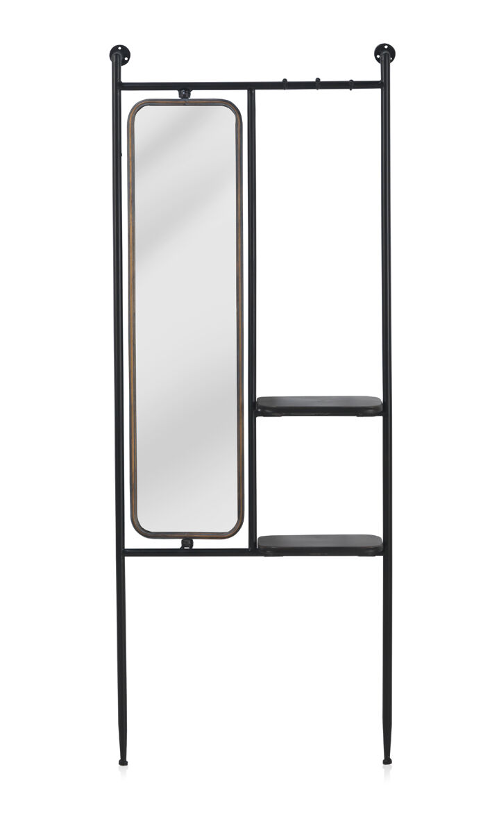 Estantería de pared con estructura metálica