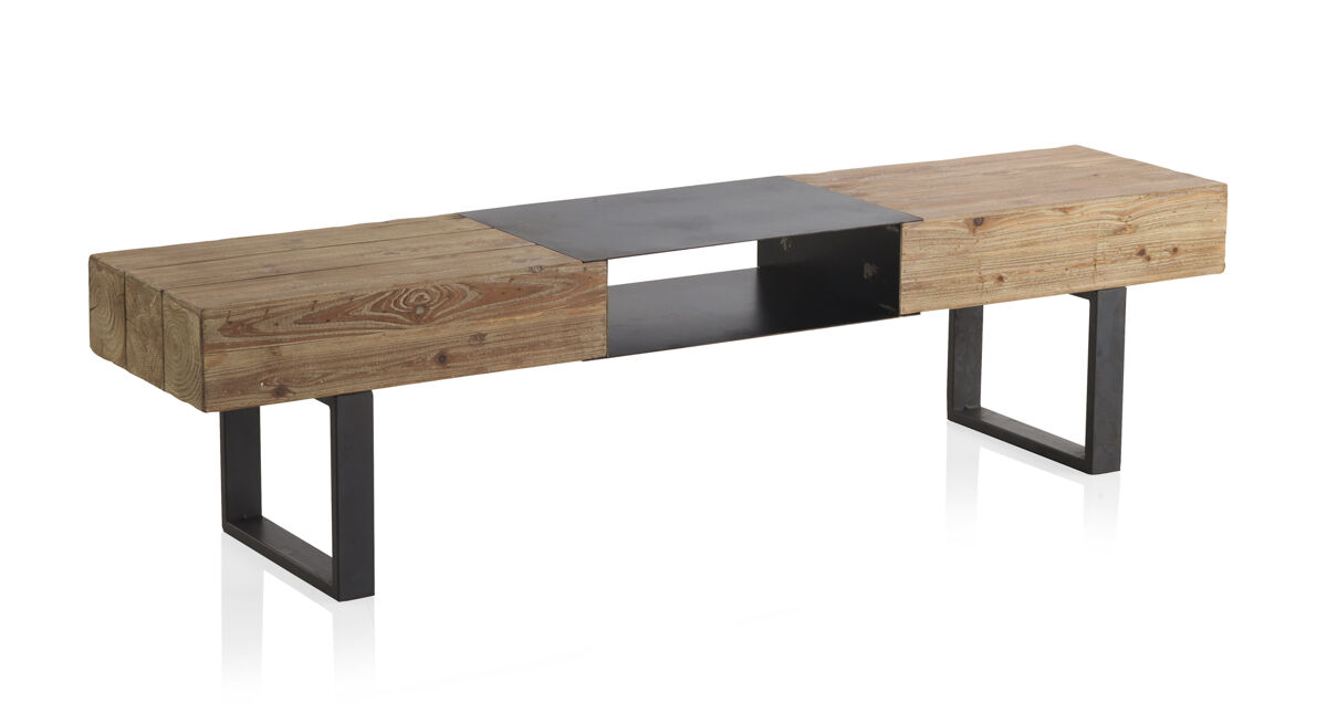 Mueble TV de madera con patas de metal