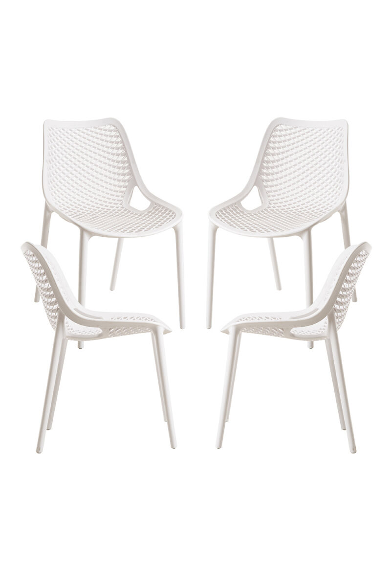 Pack 4 sillas kusin - blanco