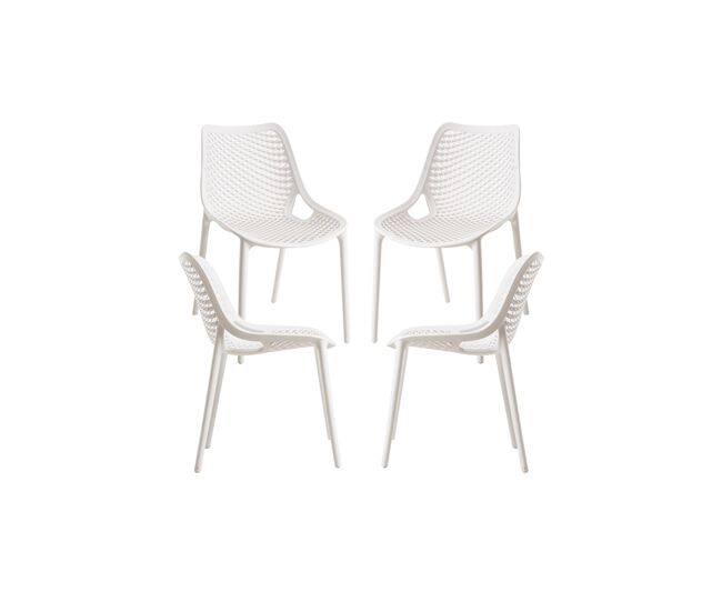 Pack 4 sillas kusin - blanco