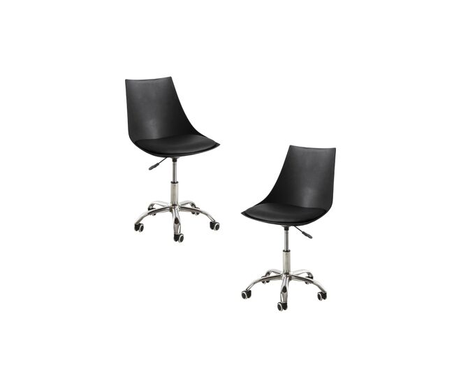 Pack 2 sillas blok office - negro