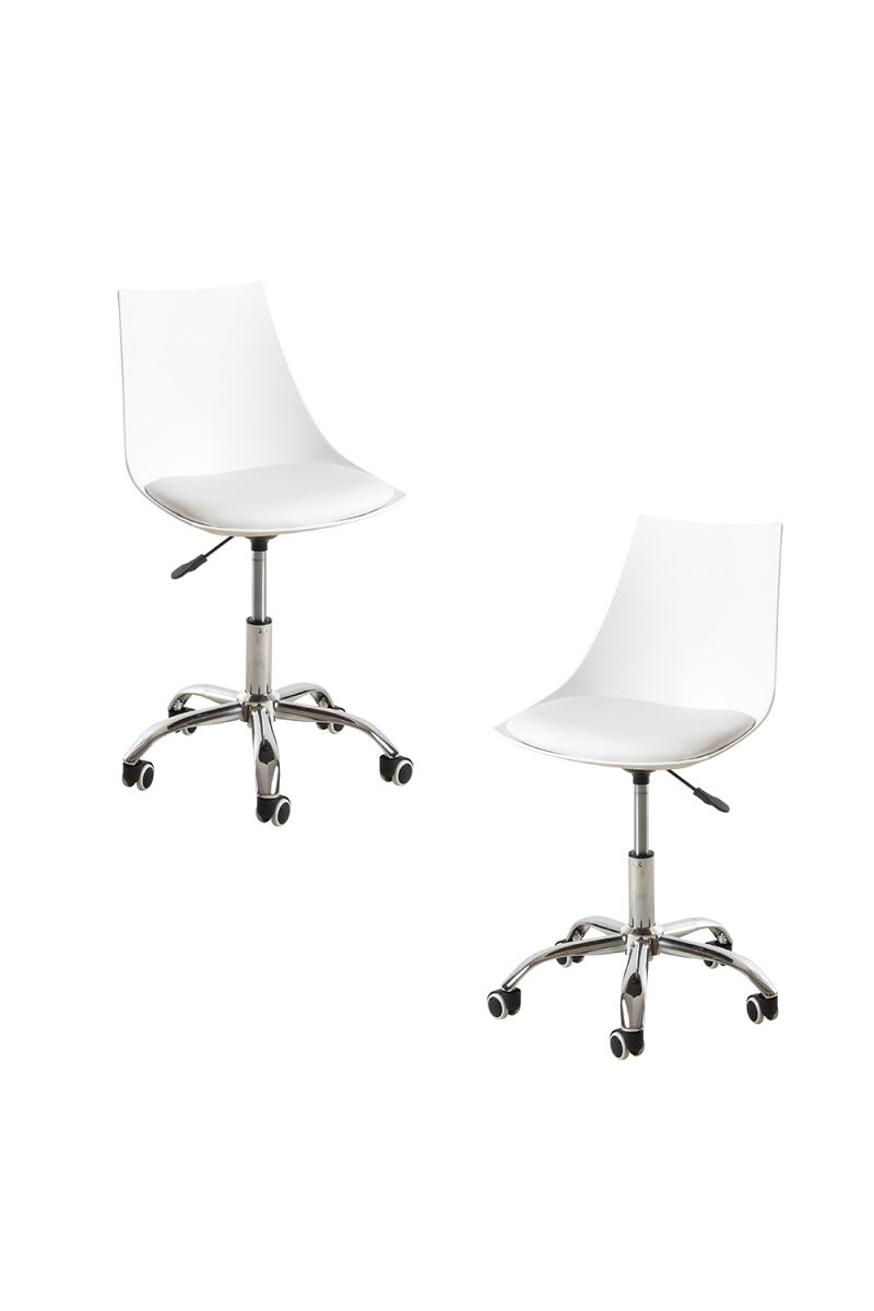 Pack 2 sillas blok office - blanco