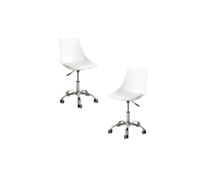 Pack 2 sillas blok office - blanco