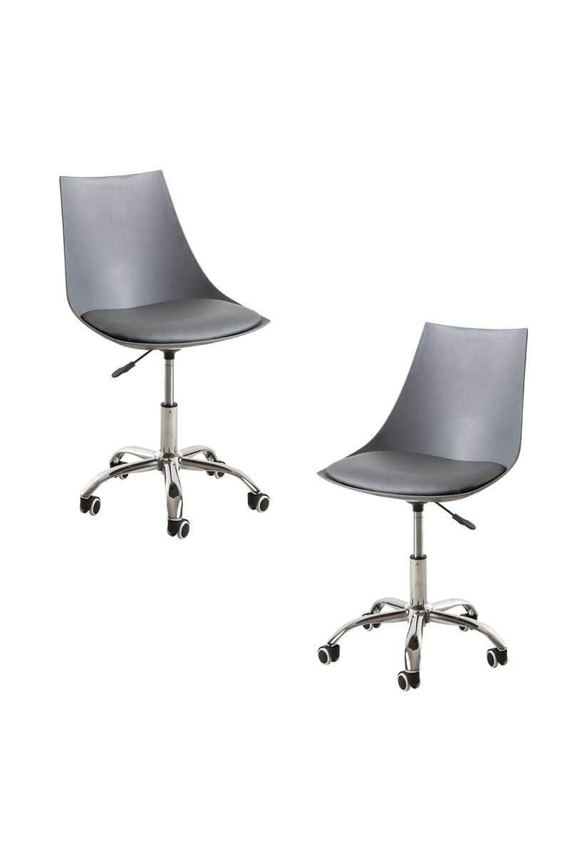 Pack 2 sillas blok office - gris oscuro