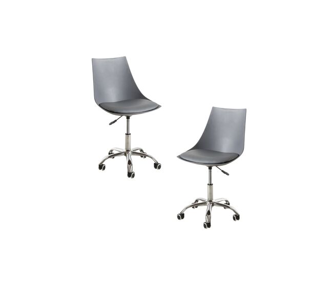 Pack 2 sillas blok office - gris oscuro