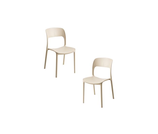 Pack 2 sillas inis - beige