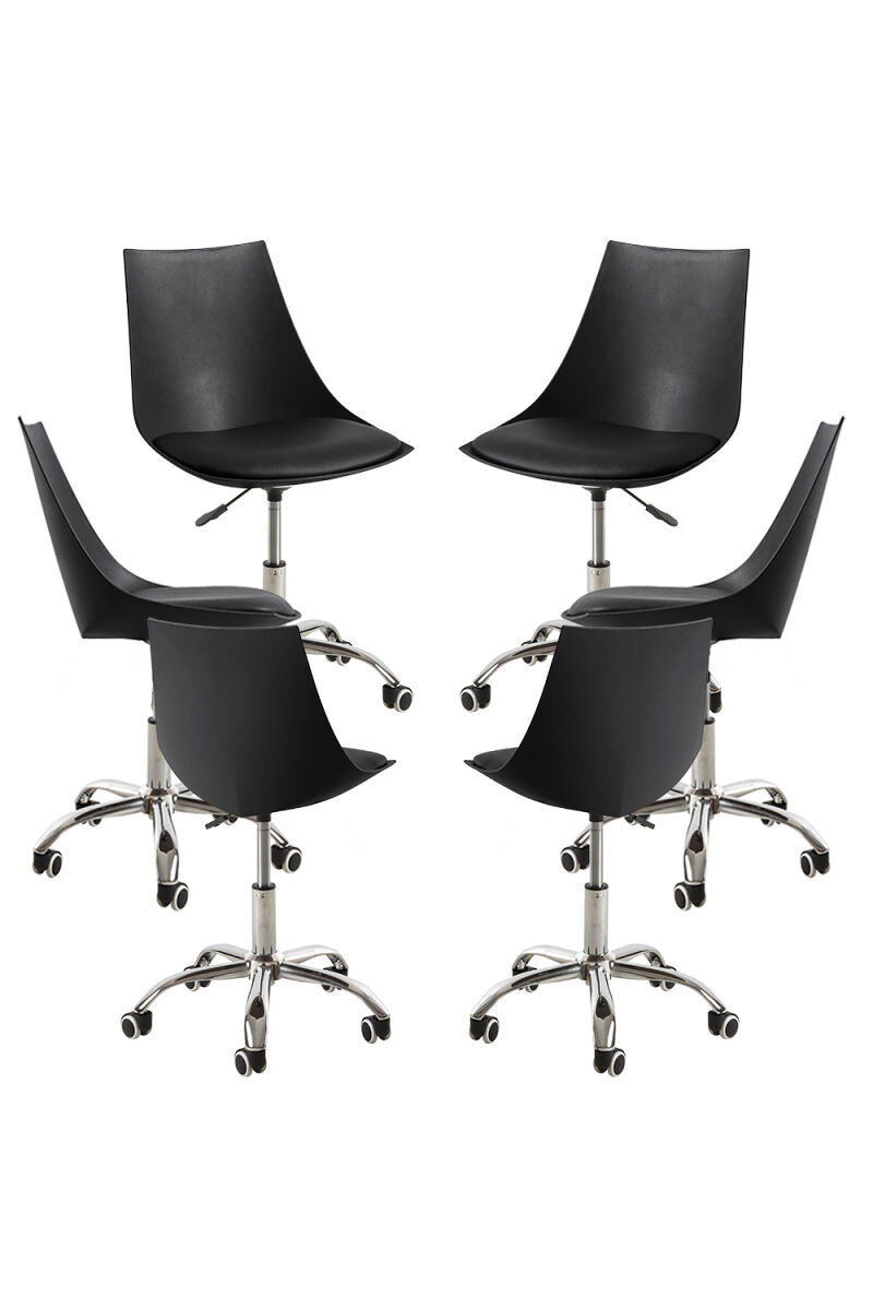 Pack 6 sillas blok office - negro