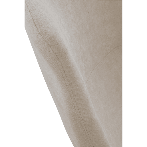 Poltrona estofada taupe com almofada e pernas de metal
