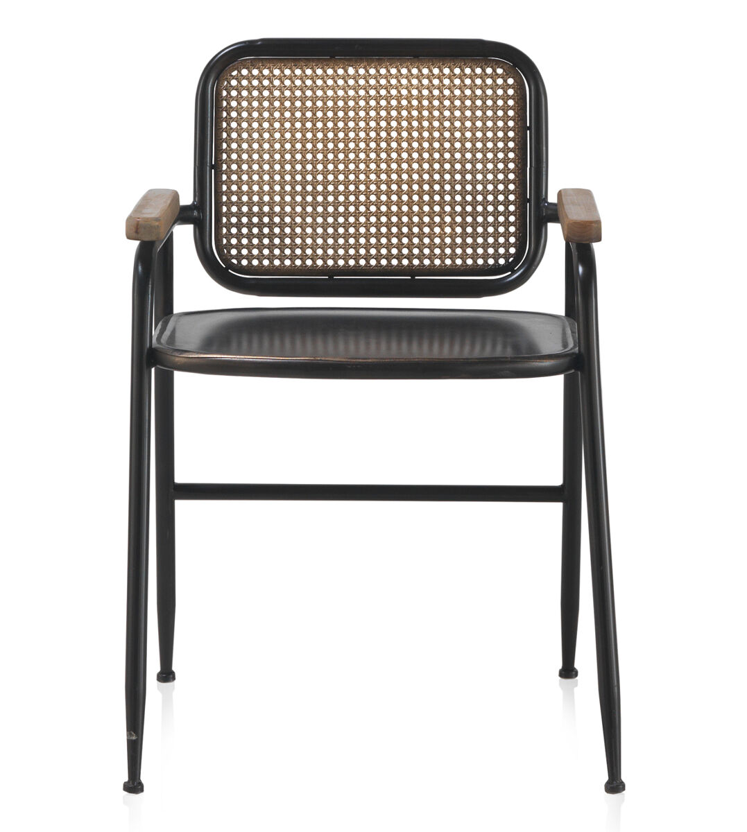 Sillón con respaldo y estructura de metal