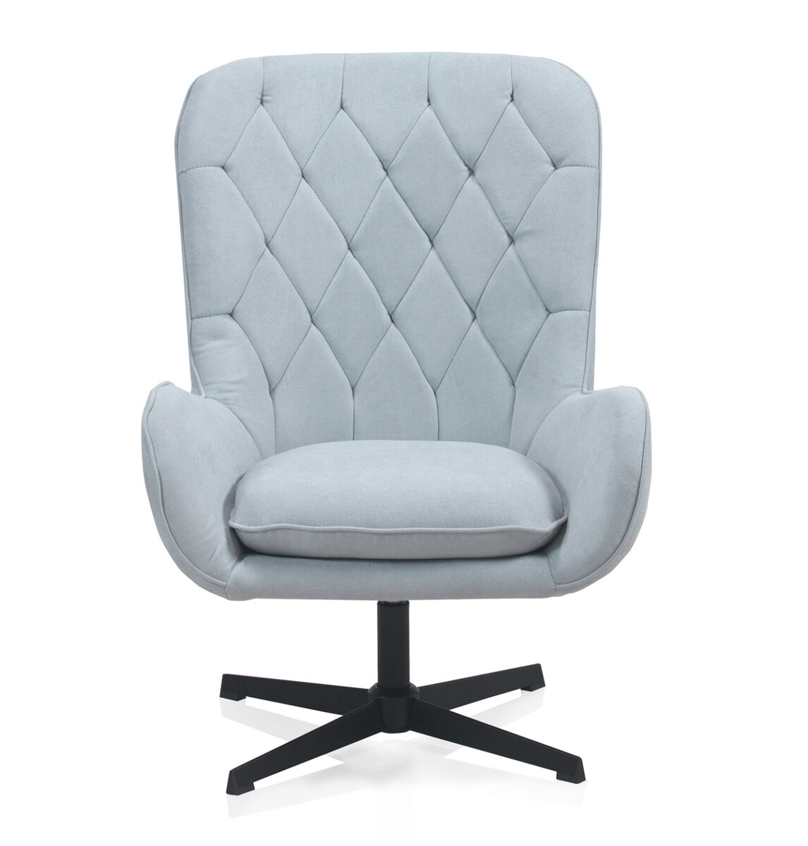 Sillón giratorio cónico con patas de metal