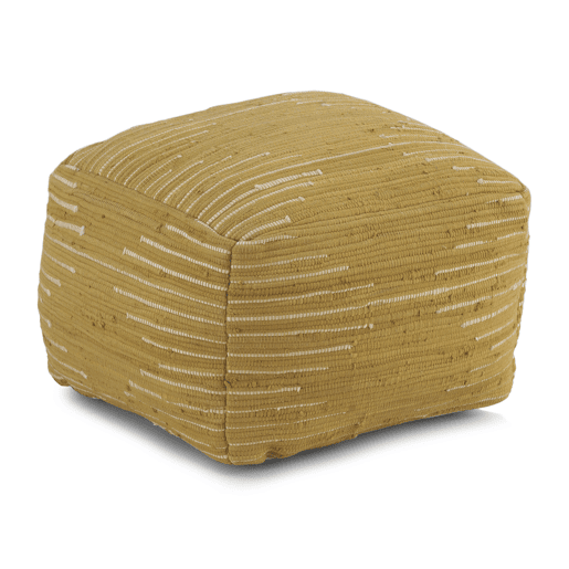 Pufe Algodão Dourado 45X45X35 Cm