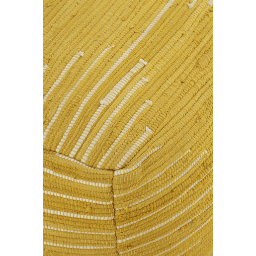 Pufe Algodão Dourado 45X45X35 Cm
