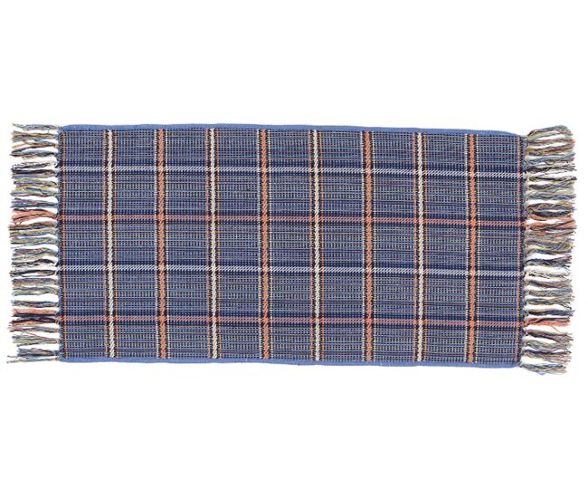 Alfombra de algodón azul 60x120 cm