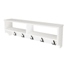 Bengaleiro de parede Åstorp em aglomeradoplástico 120 x 22 x 37 cm branco en.casa