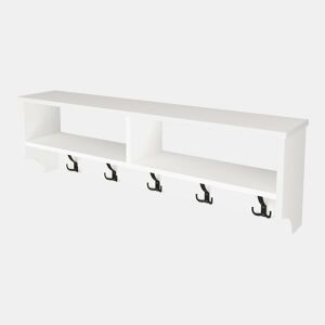 Bengaleiro de parede Åstorp em aglomeradoplástico 120 x 22 x 37 cm branco en.casa