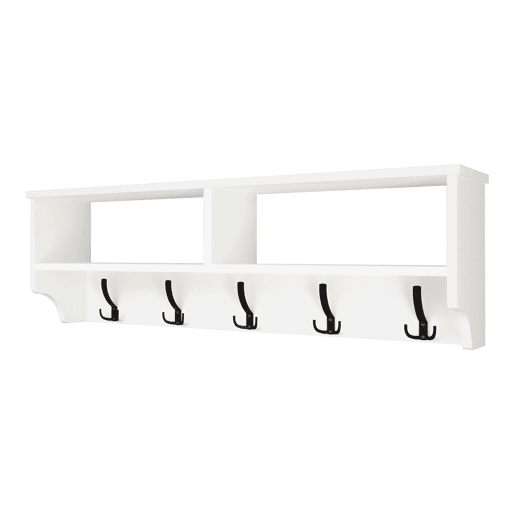 Bengaleiro de parede Åstorp em aglomeradoplástico 120 x 22 x 37 cm branco en.casa