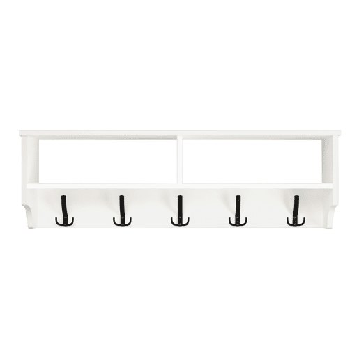 Bengaleiro de parede Åstorp em aglomeradoplástico 120 x 22 x 37 cm branco en.casa