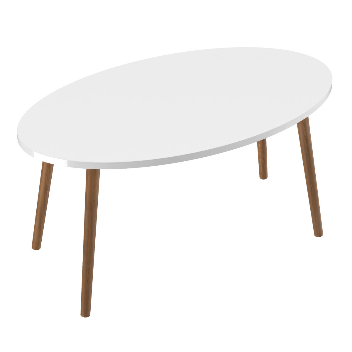 Mesa de centro Sindal ovalada aglomerado y madera 90x50