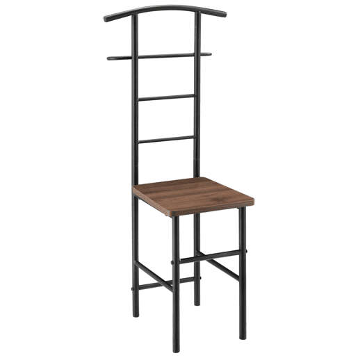 Mesa de cabeceira Anaheim - Cadeira suspensa 107 x 44,5 x 45 cm MDFMetal preto e efeito nogueira en.casa