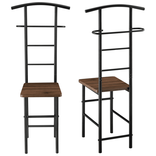 Mesa de cabeceira Anaheim - Cadeira suspensa 107 x 44,5 x 45 cm MDFMetal preto e efeito nogueira en.casa