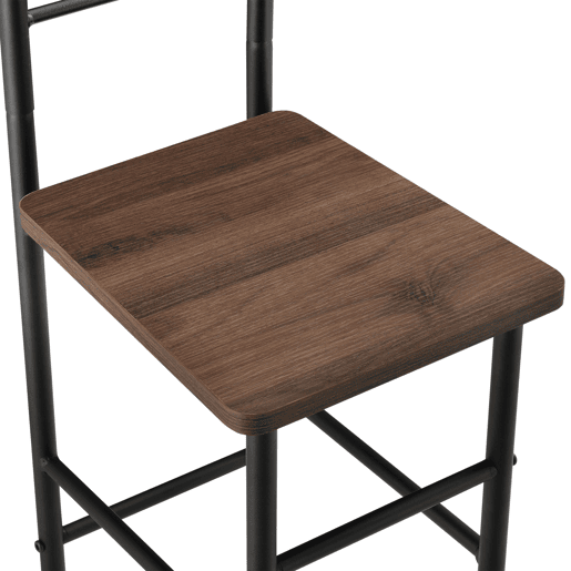 Mesa de cabeceira Anaheim - Cadeira suspensa 107 x 44,5 x 45 cm MDFMetal preto e efeito nogueira en.casa