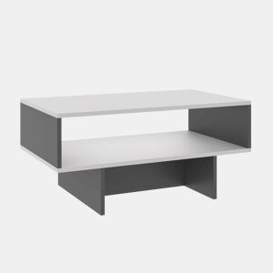 Mesa de centro Mjölby em aglomerado 37 x 80 x 45 cm - Brancoantracite en.casa