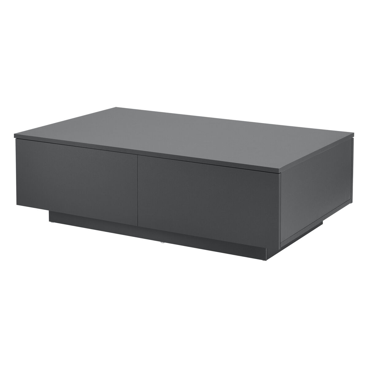 Mesa de centro kagiso con 4 cajones aglomerado 95 x 60 x 31 cm - gris oscuro mate [en.casa]