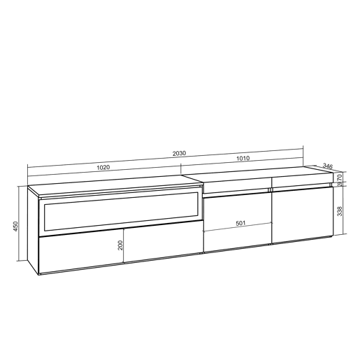 Móvel de TV, Muito espaço de arrumação, 200x35x45cm, Para televisores até 80, Lareira eléctrica, Suspensos, Estilo moderno, Branco e preto Móvel de TV, Muito espaço de arrumação, 200x35x45cm, Para televisores até 80, Lareira eléctrica, Suspensos, Estilo moderno, Branco e preto