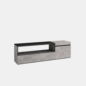 Móvel de TV, Muito espaço de arrumação, 150x35x45cm, Para televisores até 65, Estante para TV, Estilo moderno, Cimento