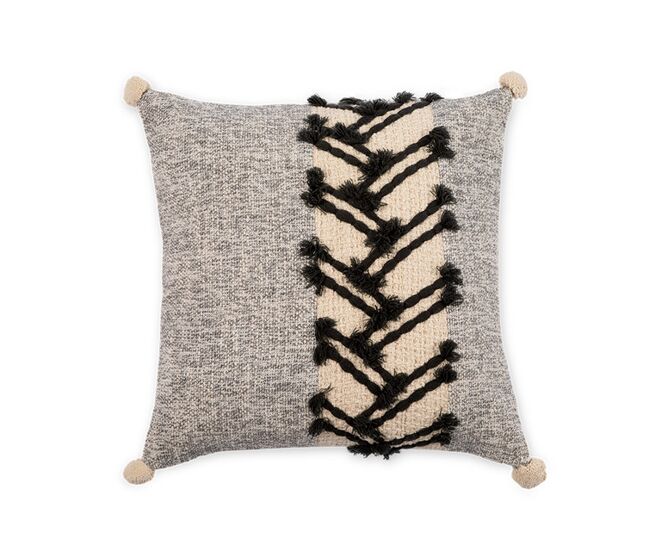 Funda de cojín de algodón hana 45x45 gris