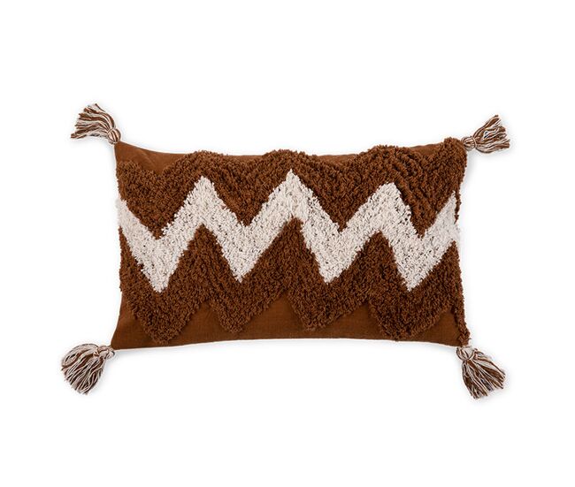 Funda de cojín de algodón sibu 30x50 marrón